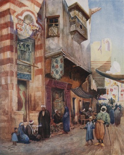 Una escena callejera en El Cairo de Walter Spencer Stanhope Tyrwhitt