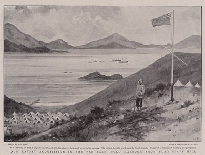 Nuestra última adquisición en el Lejano Oriente, puerto de Tolo desde Flag Staff Hill de Walter Stanley Paget