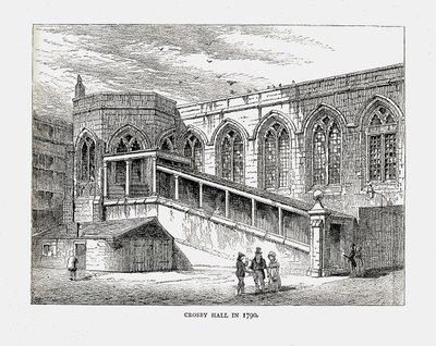 Crosby Hall en 1790, 1878 de Walter Thornbury