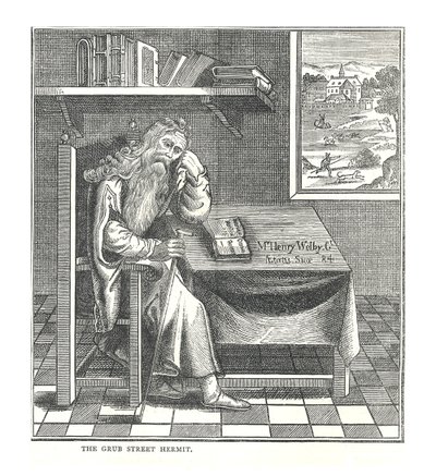 El ermitaño de Grub Street. De una imagen publicada por Richardson de Walter Thornbury