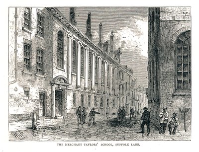La escuela de los sastres mercantes, Suffolk Lane, 1878 de Walter Thornbury