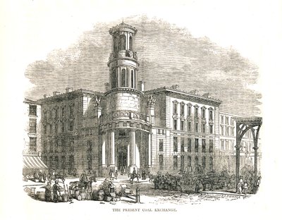 El actual intercambio de carbón, inaugurado por el Príncipe Alberto en 1849, Thames Street, 1878 de Walter Thornbury