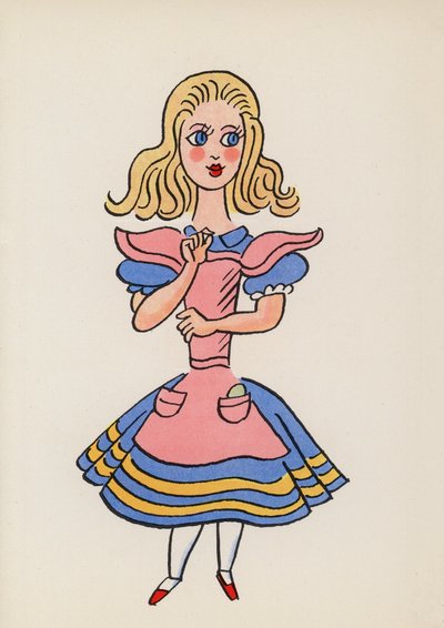 Figuras de libros infantiles: Alicia en el País de las Maravillas (litografía en color) de Walter Trier