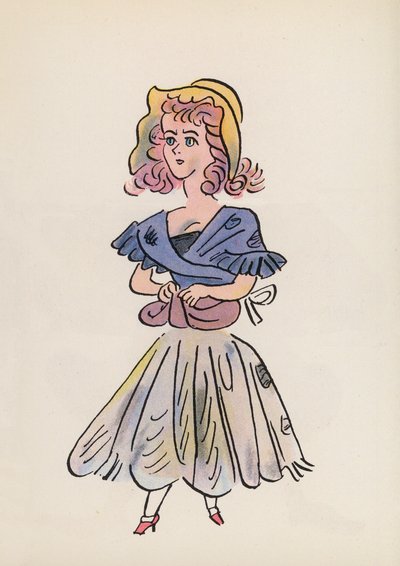 Figuras de libros infantiles: Cenicienta (litografía en color) de Walter Trier