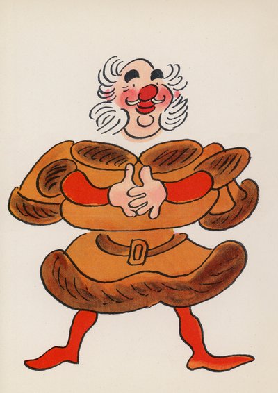 Figuras de libros infantiles: Falstaff (litografía en color) de Walter Trier
