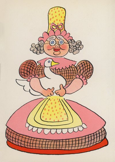 Figuras de libros infantiles: Mamá Ganso (litografía en color) de Walter Trier