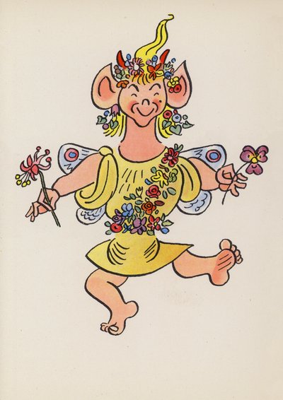 Figuras de libros infantiles: Puck (litografía en color) de Walter Trier