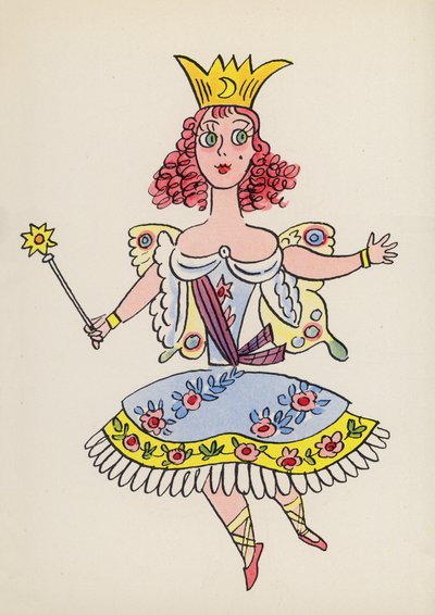 Figuras de libros infantiles: La Reina de las Hadas (litografía en color) de Walter Trier