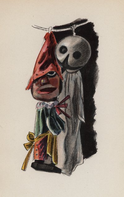 Juguete antiguo pintado por Walter Trier (litografía en color) de Walter Trier