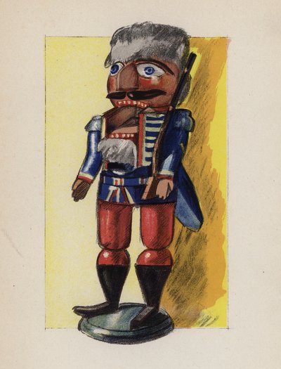 Juguete antiguo pintado por Walter Trier (litografía en color) de Walter Trier