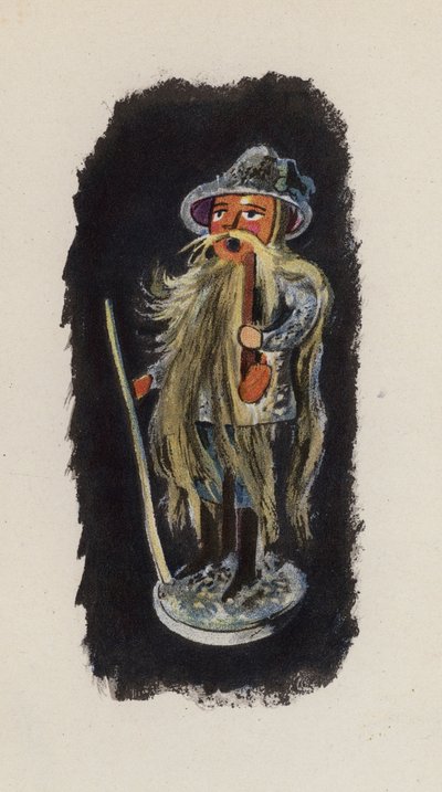 Juguete antiguo pintado por Walter Trier (litografía en color) de Walter Trier
