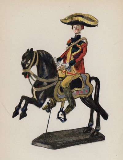 Juguete antiguo pintado por Walter Trier (litografía en color) de Walter Trier