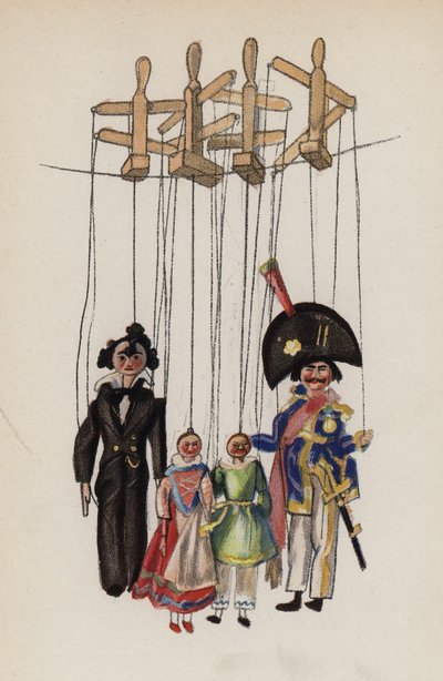 Juguete antiguo pintado por Walter Trier (litografía en color) de Walter Trier