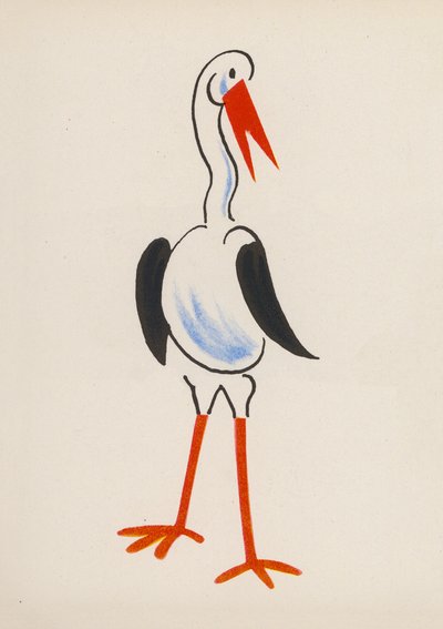 Uno de los locos de Walter Trier (litografía en color) de Walter Trier