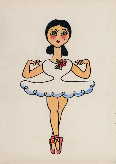 Uno de los locos de Walter Trier (litografía en color) de Walter Trier