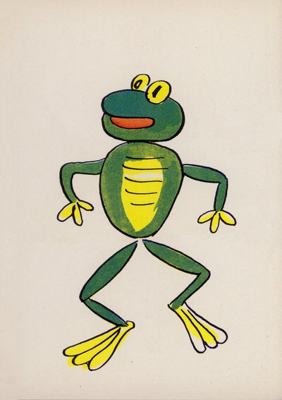 Uno de los locos de Walter Trier (litografía en color) de Walter Trier