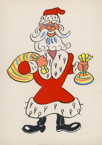 Uno de los locos de Walter Trier (litografía en color) de Walter Trier