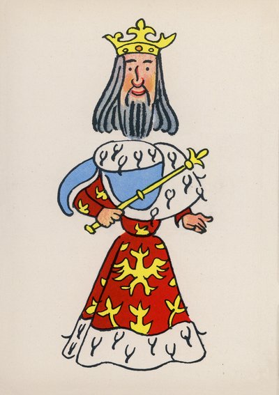 Uno de los locos de Walter Trier (litografía en color) de Walter Trier