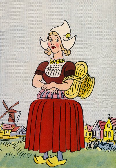 Los locos trajes de Walter Trier: Holanda (litografía en color) de Walter Trier
