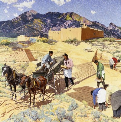 Constructores en el Desierto de Walter Ufer