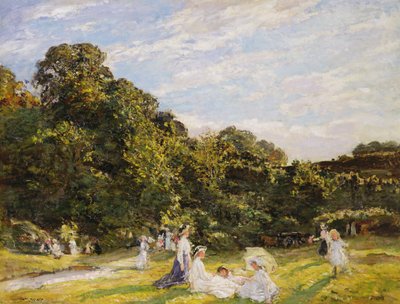 Picnic en Hampstead Heath (óleo sobre lienzo) de Walter Westley Russell