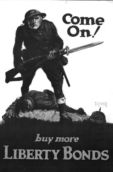 ¡Vamos! Compra más bonos de libertad, cartel de la Primera Guerra Mundial de Walter Whitehead