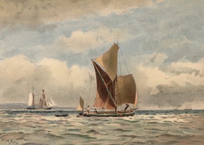 Estuario del Támesis (litografía en color) de Walter William May