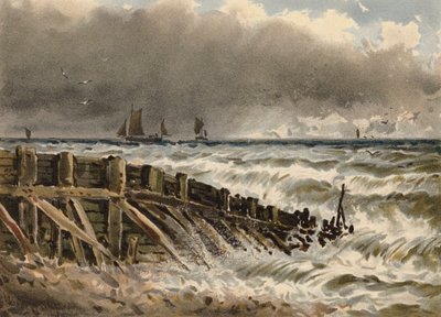 Old Groin en Hastings (litografía en color) de Walter William May