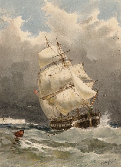 Outward Bound of the North Foreland (litografía en color) de Walter William May