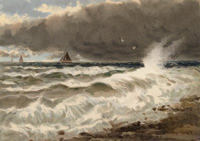 Estudio de mar en la costa francesa (litografía en color) de Walter William May
