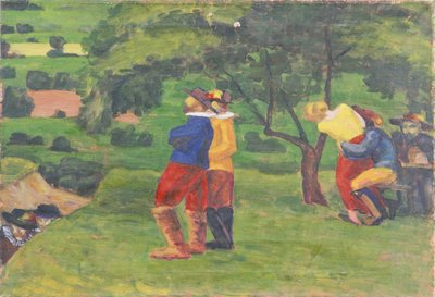 Paisaje con Landsknechts de Walther Gamerith