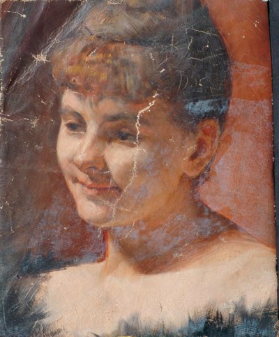 Estudio de retrato de una dama de Walther Gamerith