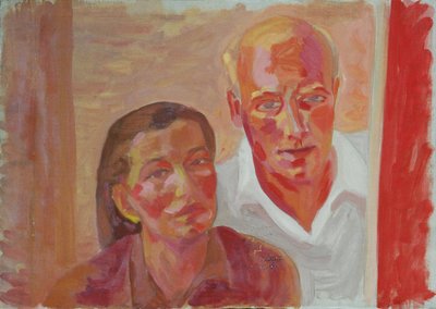 Autorretrato con Frau Grete de Walther Gamerith