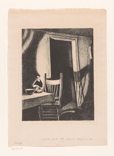 Interior a la luz de las lámparas de Wanda Gág (signed by artist)