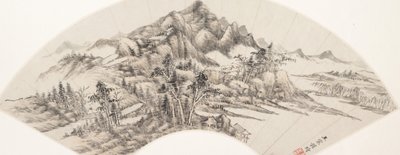 Paisaje, fechado en 1788 de Wang Chen