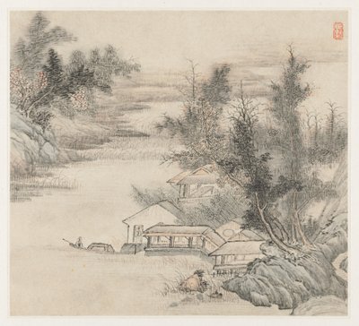 Álbum de paisajes: Hoja 2, 1677 de Wang Gai