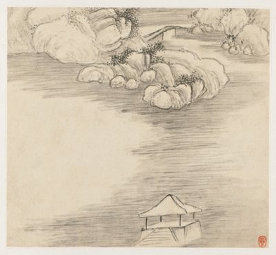 Álbum de paisajes: Hoja 3, 1677 de Wang Gai
