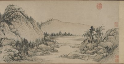 Vivienda en las montañas Fuchun después de Huang Gongwang, dinastía Qing, 1672 de Wang Hui
