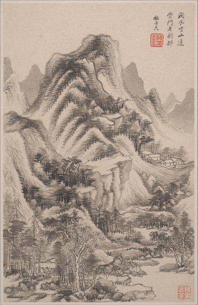 Paisajes en los estilos de los viejos maestros, fechado en 1668 de Wang Jian