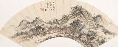 Paisaje después de Huang Gongwang, fechado 1677 de Wang Shimin