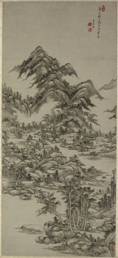 Paisaje después de Huang Gongwang de Wang Yuanqi