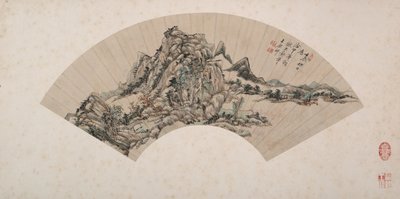Paisaje al estilo de Huang Gongwang de Wang Yuanqi