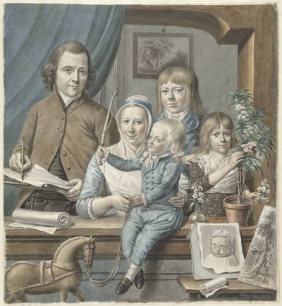 El propio artista y su familia de Warner Horstink
