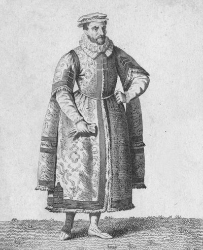 Un comerciante - Vestimenta de ciudadanos eminentes en 1640, 1807 de Warren