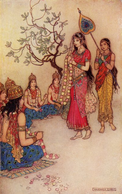 Damatanti Eligiendo un Esposo, ilustración de 
