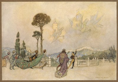 Los Castillos en el Aire, de El Dragón. de Warwick Goble