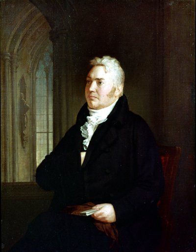 Retrato de Samuel Taylor Coleridge (1772 - 1834). Pintura atribuida a Washington Allston (1779 - 1843) de Washington Allston