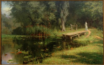 Estanque cubierto de vegetación de Vasilij Dmitrievich Polenov