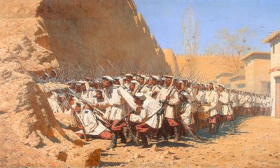 En las murallas de la fortaleza. / Episodio de la defensa de la F de Wassili W. Werestschagin