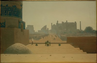 Calle principal en Samarcanda desde la ciudadela por la mañana de Wassili W. Werestschagin